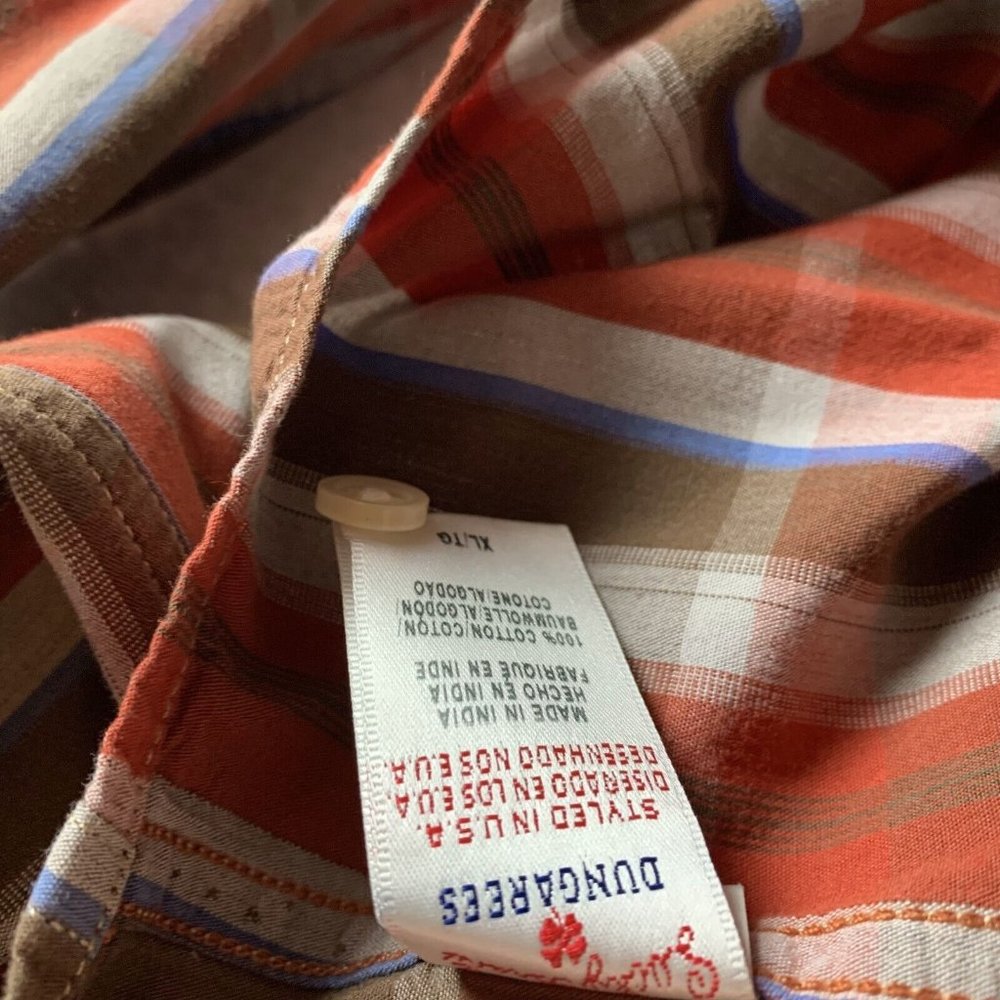 Lucky Brand Shirt‎ Mens XL Multicolor Striped Cotton Pearl Snap Button-Up 8188 - Picture 6 of 8